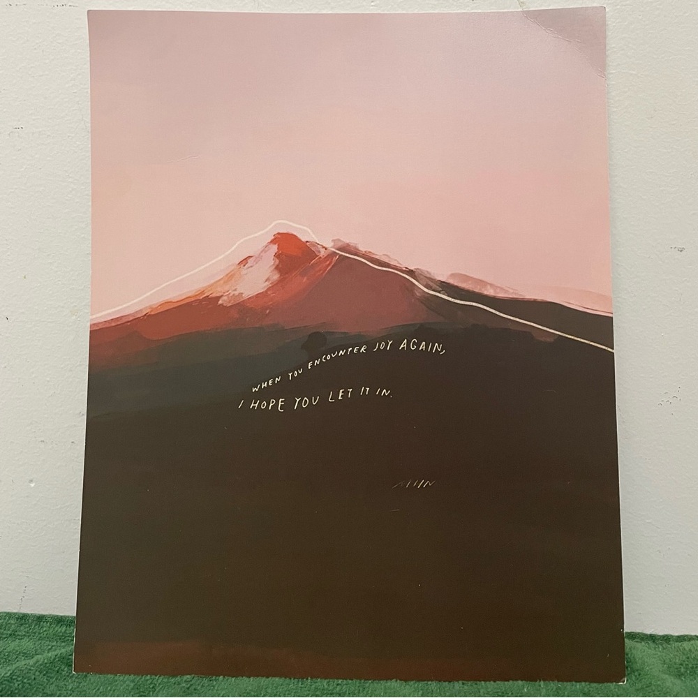 Morgan Harper Nichols Poster Pink & Brown Mountain Poster with Inspirational